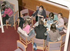 A discussion group in progress